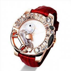 Red Trojan Crystal Watch for Girls