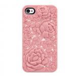 Pink Rose Embossing Design Case for iPhone 4/4S