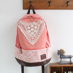 Cute Lace Canvas Backpacks for Women