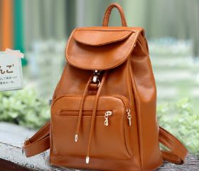 Vintage Leather Backpack for Summer