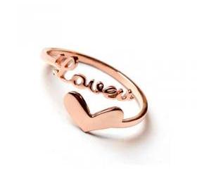 Love and Heart Titanium Steel Ring