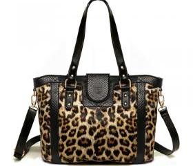 Cute Leopard Print 3-ways Bag for Woman