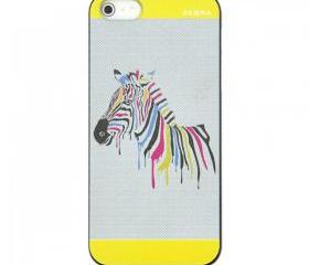 Zebra Print Case for iPhone 5 — yellow