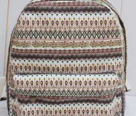 Boho Canvas Backpack for Women